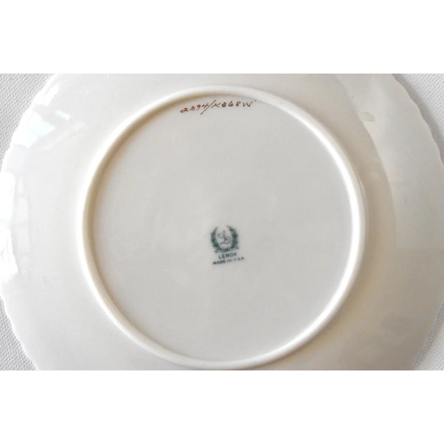 Ceramic Vintage Lenox "Georgian" Red & Gold Small Plates - Set of 5 For Sale - Image 7 of 9