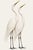 A refined example of contemporary coastal art, this original bird art print features a graceful pair of white cranes...