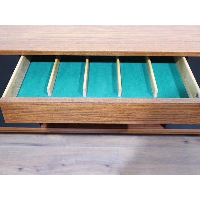 Brown Mid Century Modern Vintage Teak Credenza Sideboard by Nils Jonsson for p.s Hegg For Sale - Image 8 of 13