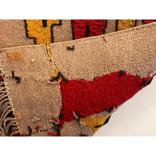 1970s Abstract Hand Made Wool Tapestry by Milada Zachova, Czechoslovakia, 1970s For Sale - Image 5 of 7