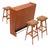 SK661 Cocktail Cabinet and Bar Stools by Johannes Andersen for Skaaning & Son 1960s For Sale
