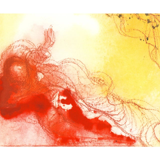 Salvador Dalí 1968 Salvador Dalí Biblia Sacra Lithograph "Sanctus Raphael Et Tobias" (Saint Raphael and Tobias) For Sale - Image 4 of 9