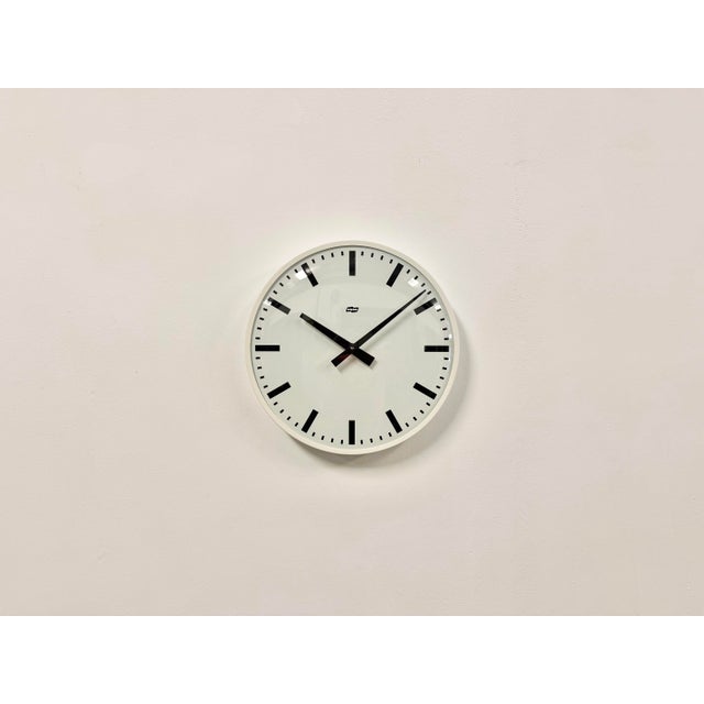 Vintage industrial wall clock produced by ESMI during the 1980s .It was originally designed for public buildings, schools,...