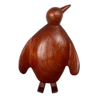 Mid-Century Modern Danish Teak Penguin Wall Decoration, 1960s For Sale