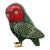 Sudha Hand-Painted Wooden Owl Figurine For Sale