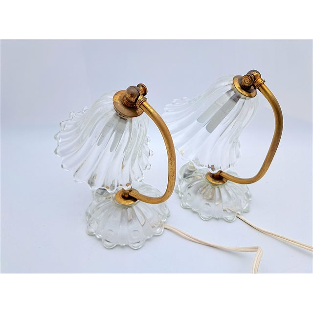 Murano Glass Table Lamps attributed to Barovier & Toso, 1950s, Set of 2 For Sale - Image 10 of 12
