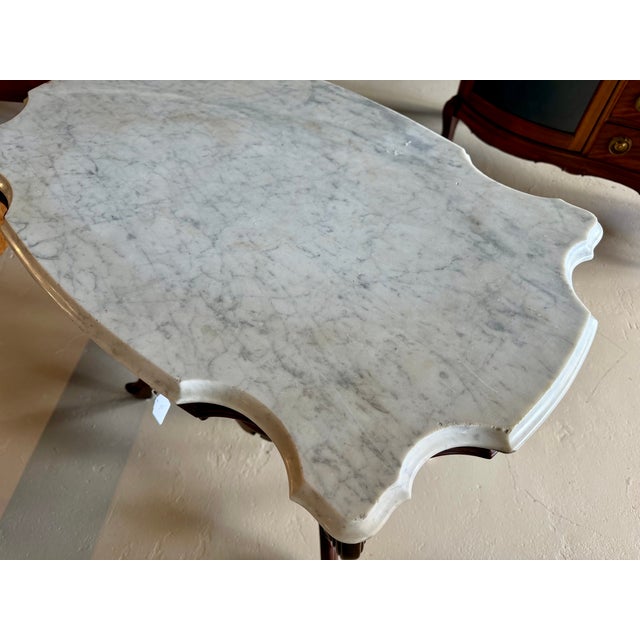 Late 19th Century Victorian Walnut Parlor Table With Carved Dog For Sale - Image 6 of 8