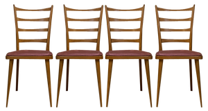 Vintage Scandinavian Style Chairs, 1950s, Set of 4