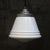 Mid-Century Modern Art Deco White Reeded Opaline Glass Pendant Lamp from Philips For Sale - Image 3 of 7