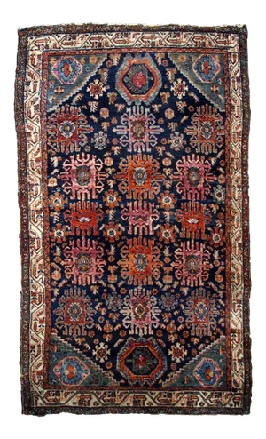 1910s Handmade Antique Persian Malayer Rug