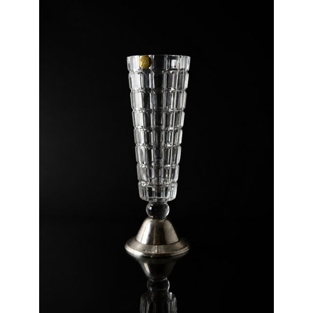 Riihimäki Silver and Crystal Vase, 1967 For Sale - Image 9 of 9