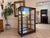 Restored Biedermeier Bookcase, Glass-fronted Display Cabinet, Antique Poplar Wood, Dimensions: Height x Width x Depth 146...