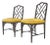 Pair Mid-Century Modern Decorative Ebonized Walnut Faux Bamboo Side Chairs Mint For Sale