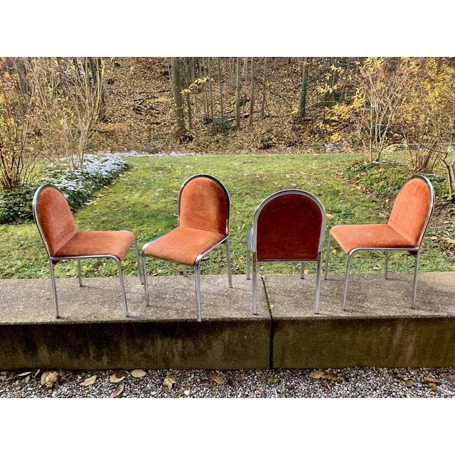 Space Age Side Chairs in the style of Maison Jansen, 1980s, Set of 4 For Sale - Image 4 of 18