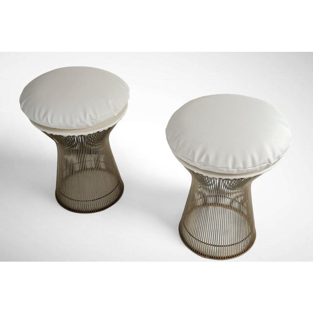 Stunning pair of the iconic Platner stools designed by Warren Platner for Knoll in the 1960s The stool is created by...