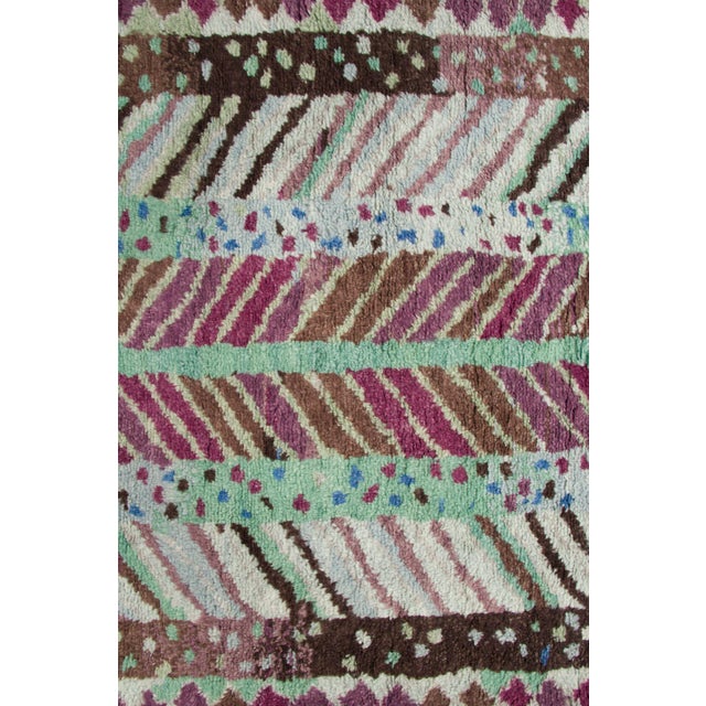 Late 20th Century Contemporary Art Deco Style Polychromatic Geometric Wool Rug by Rug & Kilim, India For Sale - Image 5 of 9