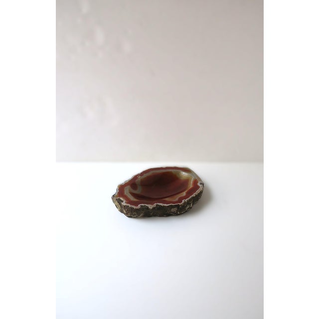Burgundy Midcentury Agate Catchall Brazilian For Sale - Image 8 of 11