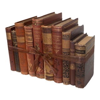 Antique Redwood Poetry Books - Set of 10 For Sale