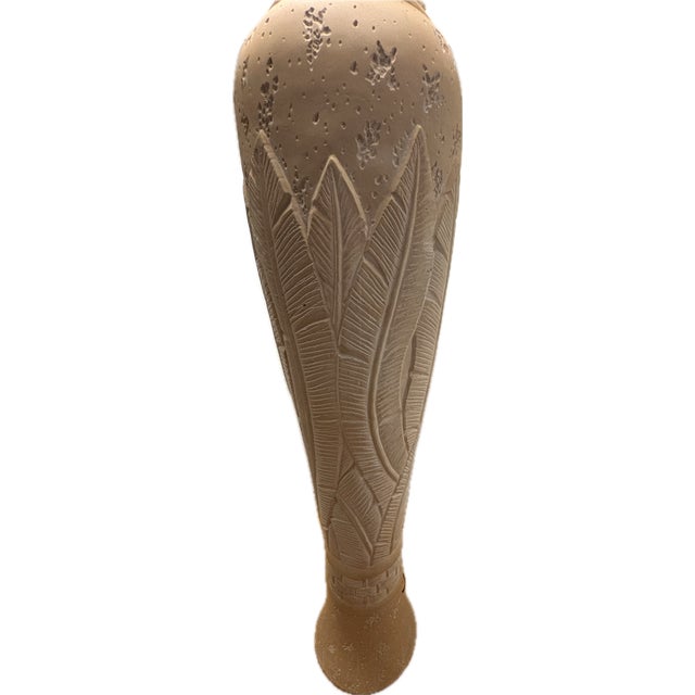 1980s Postmodern Plaster Banana Leaf Floor Lamp - Serge Roche Style For Sale - Image 10 of 13