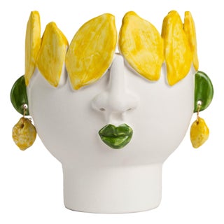 Studio Z Cachepot, Small Head with Lemons For Sale