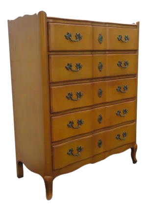 French Solid Cherry Chest of Drawers by Cassard Chateau Furniture