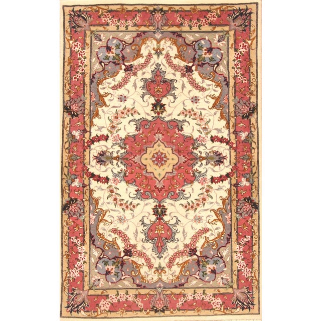Hand-Knotted Middle Eastern Rug For Sale