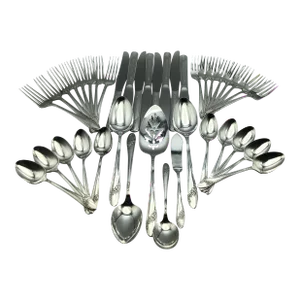 Vintage Tudor Plate by Oneida Silver Plate Flatware - 40 Pieces