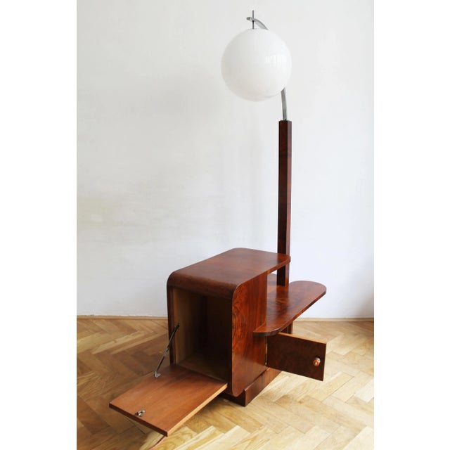 Wood Art Deco Floor Lamp, 1930s For Sale - Image 7 of 18