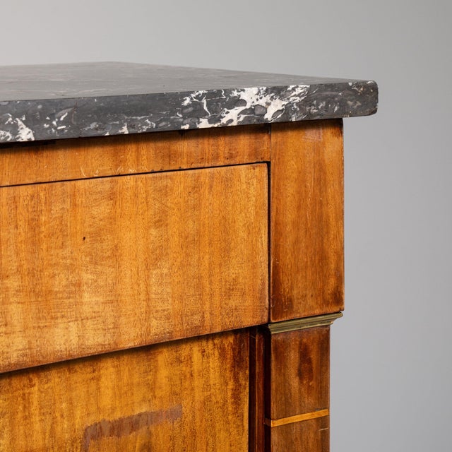 Traditional 19th Century France Empire Brown Wood Writing Desk For Sale - Image 3 of 11