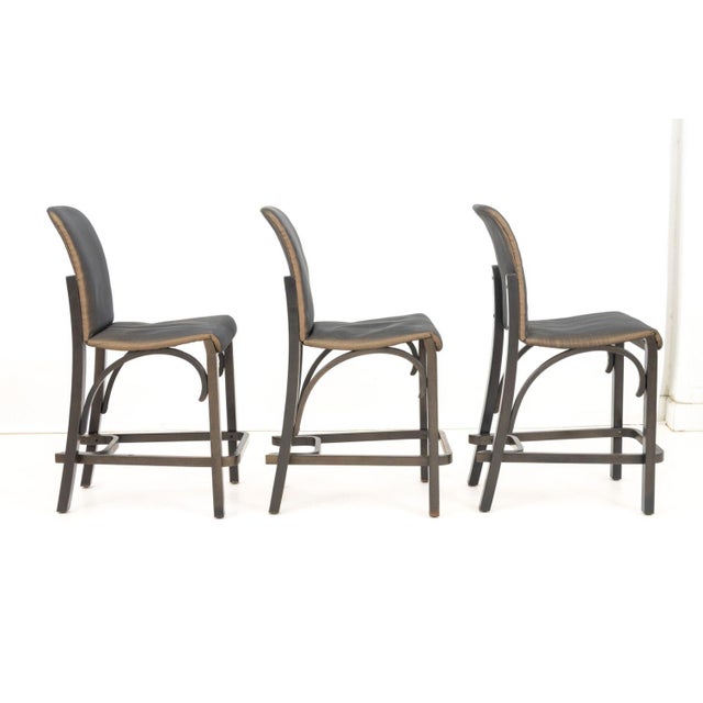 Contemporary Painted Wood Counter Stools, 6 For Sale In New York - Image 6 of 8