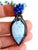 Organic Modern Artisan Larimar, Lapis Lazuli & Herkimer Diamond Sterling Silver Statement Necklace For Sale - Image 17 of 17