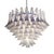 Contemporary and vintage Mazzega style chandelier. D90 White and transparent “Selle” elements in Murano glass poured over...