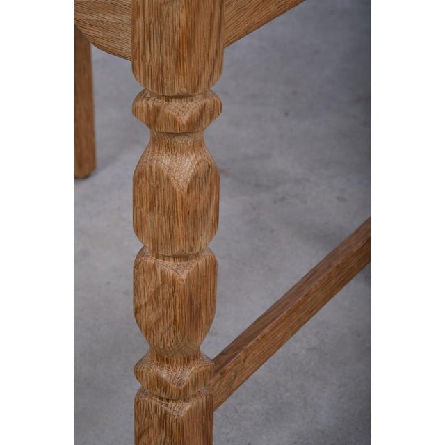 Vintage Razor Blade Oak Dining Chairs by Henning Kjærnulf, 1960s, Set of 6 For Sale - Image 9 of 10