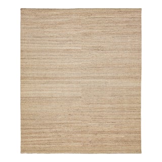 Brown Contemporary Moroccan Style Wool Rug With Geometric Design For Sale