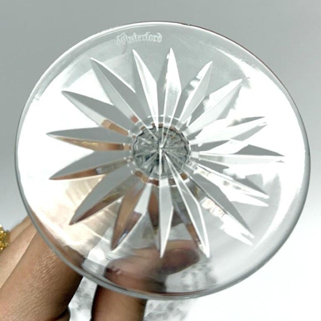 Late 20th Century Late 20th Century Waterford Castlemaine Cut Crystal Water Goblets - Set of 8 For Sale - Image 5 of 5