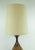 1960s Vintage Oversized Walnut and Cork Lamp With Shade For Sale - Image 10 of 11