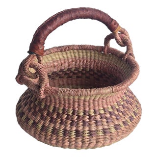 African Bolga Grass Egg Basket For Sale