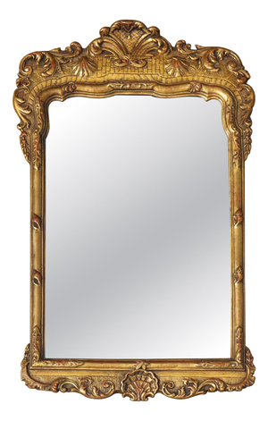 Antique George III Chippendale Style Gilt Wall Mirror