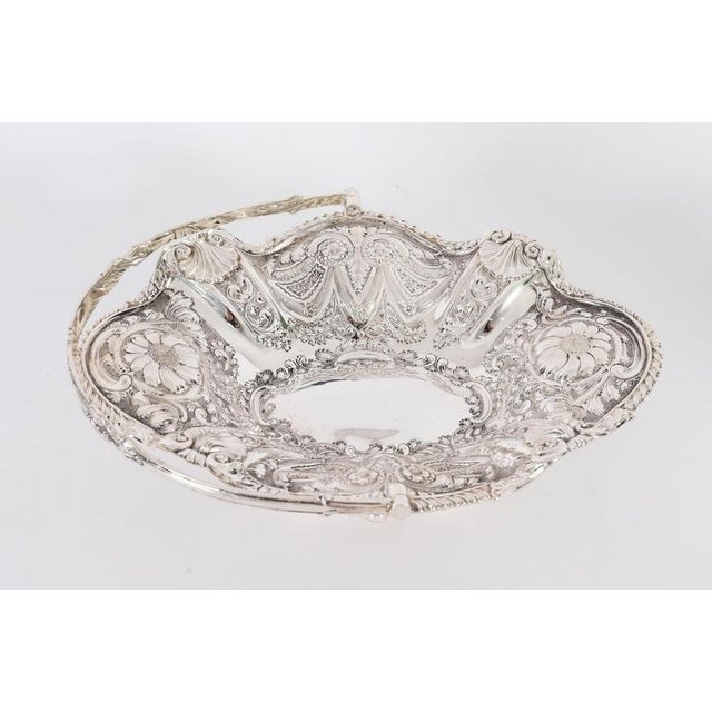 Antique Victorian Silver Plated Fruit Basket, 1800s For Sale - Image 11 of 18