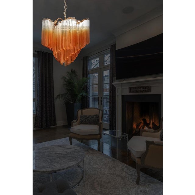 Modern quadriedri murano glass chandelier - 114 shaded amber prism quadriedri a magnificent murano glass unique...