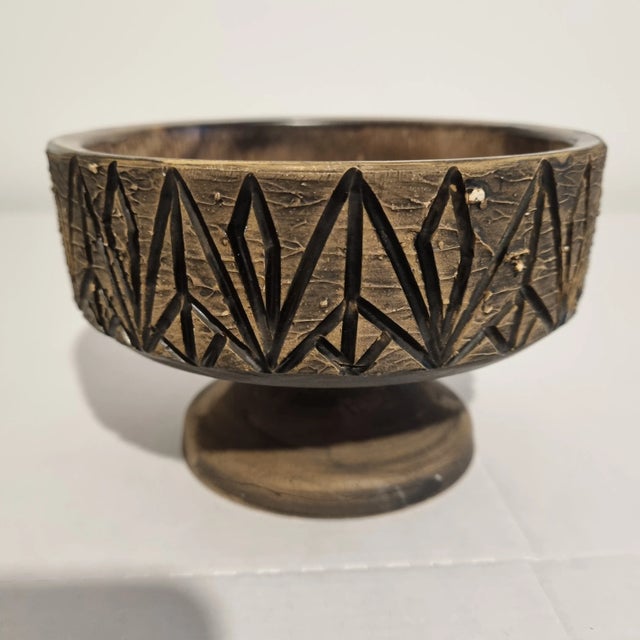 Mid-Century Modern Mid-Century Modern Tilgmans Keramik Pedestal Bowl – Sweden, 1960s For Sale - Image 3 of 7