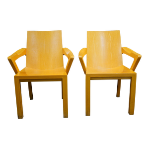 Pair of Library Arm Chairs in the Style of Dakota Jackson