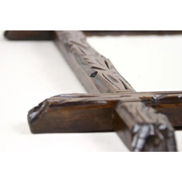 Austrian Black Forest Wall Mirror, 1880s For Sale - Image 14 of 17