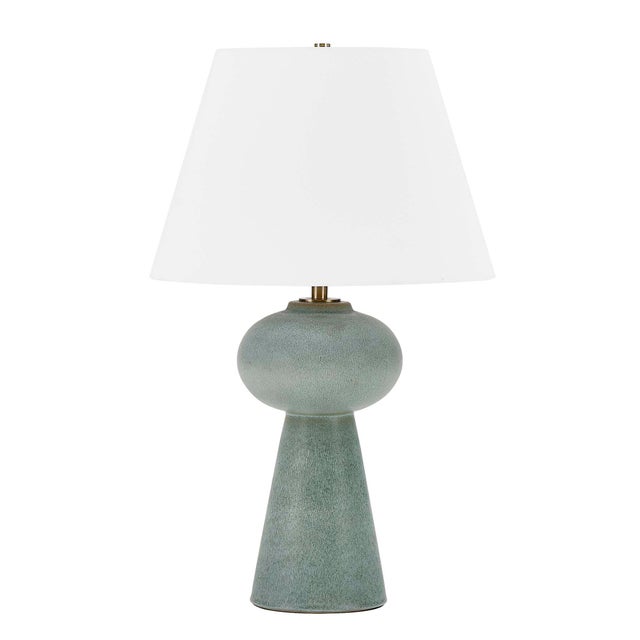 Kenneth Ludwig Chicago Elwyn Light Blue Table Lamp For Sale - Image 4 of 6
