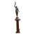 Figural Lady Lamp on Pedestal For Sale