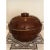 Beautiful beehive-style stoneware covered bowl baking dish with banded sides and a warm brown. Early “USA” mark stamped on...
