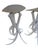 1980s Pair of Faux Antler Metal Stools For Sale - Image 4 of 6