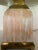 Vintage 1980s White Washed Wood and Brass Square Lamp With Shade For Sale - Image 4 of 12