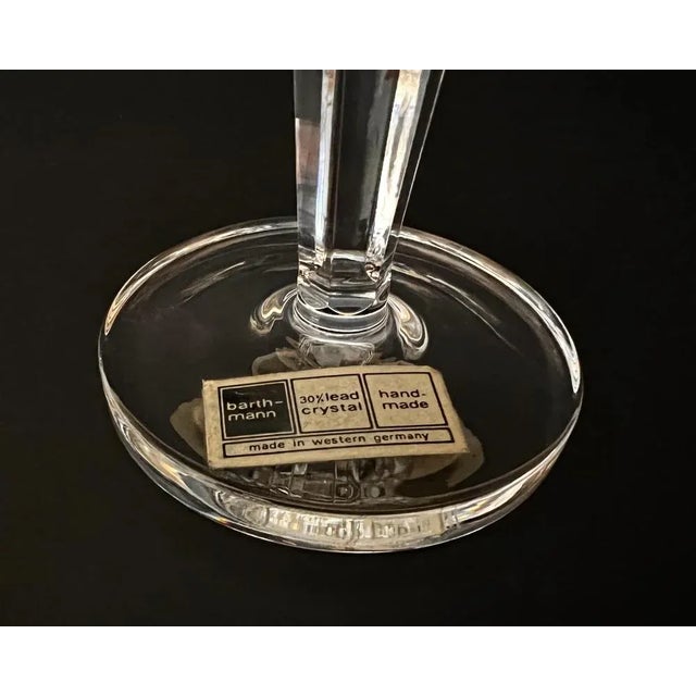 Lead Crystal Wine Glasses with Diamond Pattern from Barthmann, West Germany, 1970s, Set of 6 For Sale - Image 6 of 7