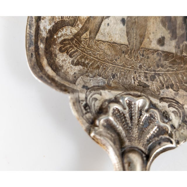 19th Century Continental European Austrian 800 Silver Server With 3 Graces Engraving For Sale - Image 16 of 17